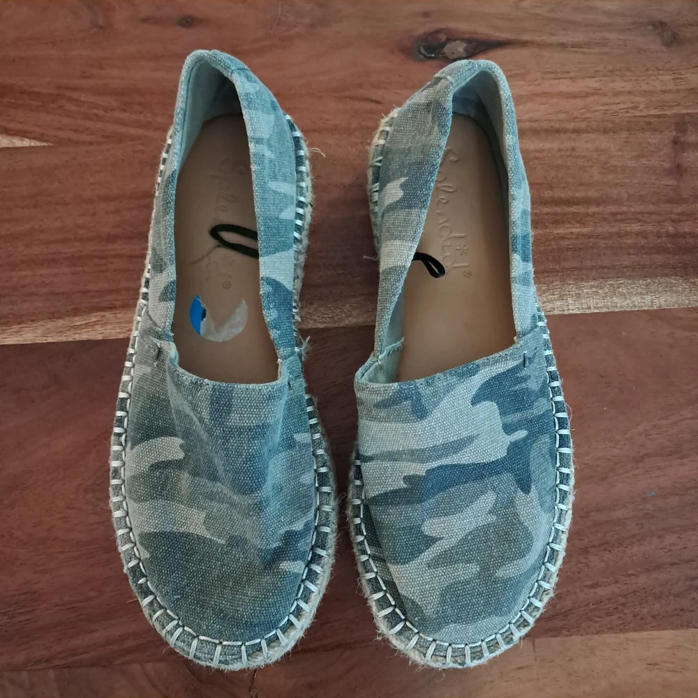 Splendid Laney Sage Camoflauge espadrille Flats